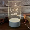 USB Kablolu Işıklı Kendiliğinden Beyaz Kalemli-Silgili Kreatif 3D Görselleştirme LED Lambası