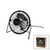 USB - MİNİ FAN METAL KASA - AYAK=360 DERECE MASA ÜSTÜ VANTİLATÖR 4-METAL PERVANE 13.5X11X15CM5V-2.5W (5047)