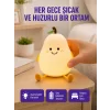 USB Şarjlı Armut Gece Lambası Dokunmatik Renk Değişimli