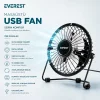 USB ŞARJLI - METAL GÖVDE 14.5X7.5X15CM MİNİ MASAÜSTÜ FAN - VANTİLATÖR EFN-482 (5047)