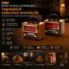 USB ŞARJLI - ŞÖMİNE İBRELİ FM RADYO RETRO MP3 USB - TF PLAYER SPEAKER NS-901BT (5047)
