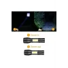 Usb Şarjlı Zoomlu Mini El Feneri Q5 Güçlü Işık Yan Cob Led Sos Mod Kutulu Acil Durum Işığı