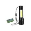 Usb Şarjlı Zoomlu Mini El Feneri Q5 Güçlü Işık Yan Cob Led Sos Mod Kutulu Taşınabilir