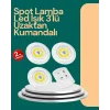 Uzaktan Kumanda İle Kontrol Edilebilen Yapışkanlı 3 Lü Kablosuz Led Spot Lamba