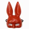 Uzun Kulaklı Kırmızı Lüks Tavşan Maskesi