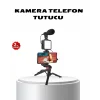 Video Çekim Kiti Tripod LED Işık Harici Mikrofon ve Bluetooth Kumanda Seti