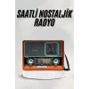 Vintage Nostaljik Radyo AUX USB SD Kart Girişli Şarjlı Bluetooth Bağlantılı