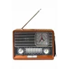 Vintage Nostaljik Radyo AUX USB SD Kart Girişli Şarjlı Bluetooth Bağlantılı