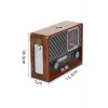 Vintage Nostaljik Radyo AUX USB SD Kart Girişli Şarjlı Bluetooth Bağlantılı
