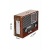 Vintage Nostaljik Radyo AUX USB SD Kart Girişli Şarjlı Bluetooth Bağlantılı
