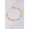 Vip Seri Pirinç Zirkon Taşlı Gold Renk Halley Model Bileklik