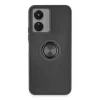 Vivo Y16 Kılıf Montreal Yüzüklü Silikon Kapak - Siyah
