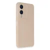Vivo Y17s Kılıf Nano İçi Kadife Silikon - Pudra