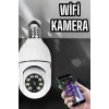Wifi Kamera Duylu Ampul Görünümlü 360 Derece Dönebilen Ev Kamerası