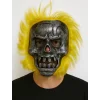 Wild Skull - Metal Kafatası Sarı Saçlı İskelet Maske