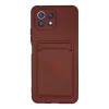Xiaomi Mi 11 Kılıf Kelvin Kartvizitli Silikon - Bordo