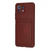 Xiaomi Mi 11 Kılıf Kelvin Kartvizitli Silikon - Bordo