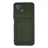 Xiaomi Mi 11 Kılıf Kelvin Kartvizitli Silikon - Koyu Yeşil