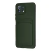 Xiaomi Mi 11 Kılıf Kelvin Kartvizitli Silikon - Koyu Yeşil