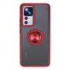 Xiaomi Mi 12t Pro Kılıf Montreal Yüzüklü Silikon Kapak - Kırmızı