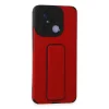 Xiaomi Redmi 12c Kılıf Mega Standlı Silikon - Kırmızı