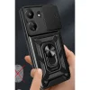 Xiaomi Redmi 13c Kılıf Pars Lens Yüzüklü Silikon - Kırmızı
