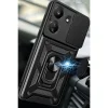 Xiaomi Redmi 13c Kılıf Pars Lens Yüzüklü Silikon - Kırmızı