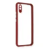 Xiaomi Redmi 9a Kılıf Miami Şeffaf Silikon - Fuşya