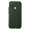 Xiaomi Redmi 9c Kılıf Kelvin Kartvizitli Silikon - Koyu Yeşil
