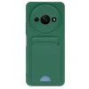 Xiaomi Redmi A3 4g Kılıf Kelvin Kartvizitli Silikon - Koyu Yeşil