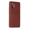 Xiaomi Redmi Note 10 Pro Kılıf Kelvin Kartvizitli Silikon - Bordo