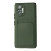 Xiaomi Redmi Note 10 Pro Kılıf Kelvin Kartvizitli Silikon - Koyu Yeşil