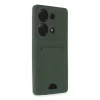 Xiaomi Redmi Note 13 Pro 4g Kılıf Kelvin Kartvizitli Silikon - Koyu Yeşil