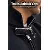 Yaka Klipsli Makaralı Bluetooth Tek Kulaklık