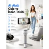 Yapay Zeka Takipli Telefon Gimbali Katlanabilir Tripod Bluetooth Kontrollü Dahili LED Işıklı