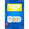 Yapışkanlı 3lü Spot Led Işık Lamba Montajsız Pilli Uzaktan Kumandalı