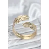 Yaprak Model Gold Renk Kadın Bileklik