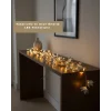 Yaprak Şekilli Gümüş LED Işık Pilli Dekoratif Aydınlatma
