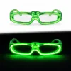 Yeşil LED Işıklı Parti Gözlüğü 3 Modlu – Glow - Gece Eğlence Gözlüğü (5047)
