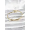 Yılan Model Pirinç Gold Renk Kadın Kelepçe Bileklik