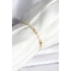 Yılan Model Zirkon Taşlı Gold Renk Pirinç Su Yolu Kadın Bileklik
