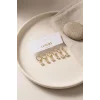 Yıldız Zirkon Taşlı Gold Renk Pirinç Set Küpe