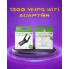 Yüksek Hızlı 1200 Mbps Çift Bant USB WiFi Adaptör – Güçlü Sinyal, Geniş Uyumluluk