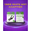 Yüksek Hızlı 1200 Mbps Çift Bant USB WiFi Adaptör – Güçlü Sinyal, Geniş Uyumluluk