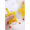 Yumurtlayan Eğlenceli Tavuk Anahtarlık Stres Topu Hediyelik Oyuncak Çanta Süsü