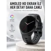 Yuvarlak Akıllı Saat Nabız Ölçer, SpO₂, Spor Modları ve Değiştirilebilir Kordon
