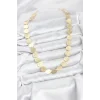 Yuvarlak Plaka Model Gold Renk Kadın Kolye