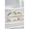 Zikzak Model Gold Renk Pirinç Kadın Bileklik