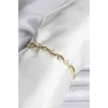 Zikzak Model Pirinç Gold Renk Bileklik