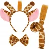 Zürafa Kosümü Aksesuar Seti 3 lü - Taç Papyon Kuyruk (5047)